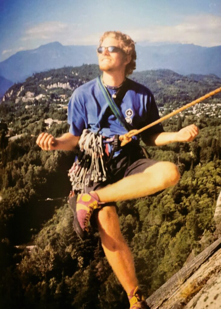 Stephan Scherzinger on a multipitch route