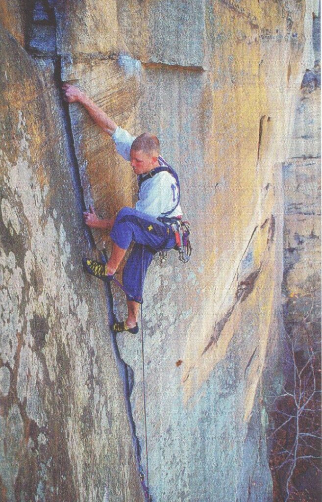 Climbing on rock